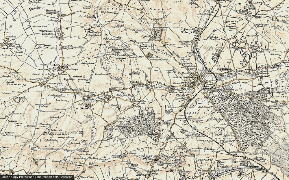 Old Map of Clatford, 1897-1899 in 1897-1899