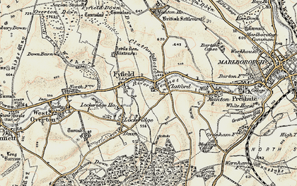 Old map of Clatford in 1897-1899