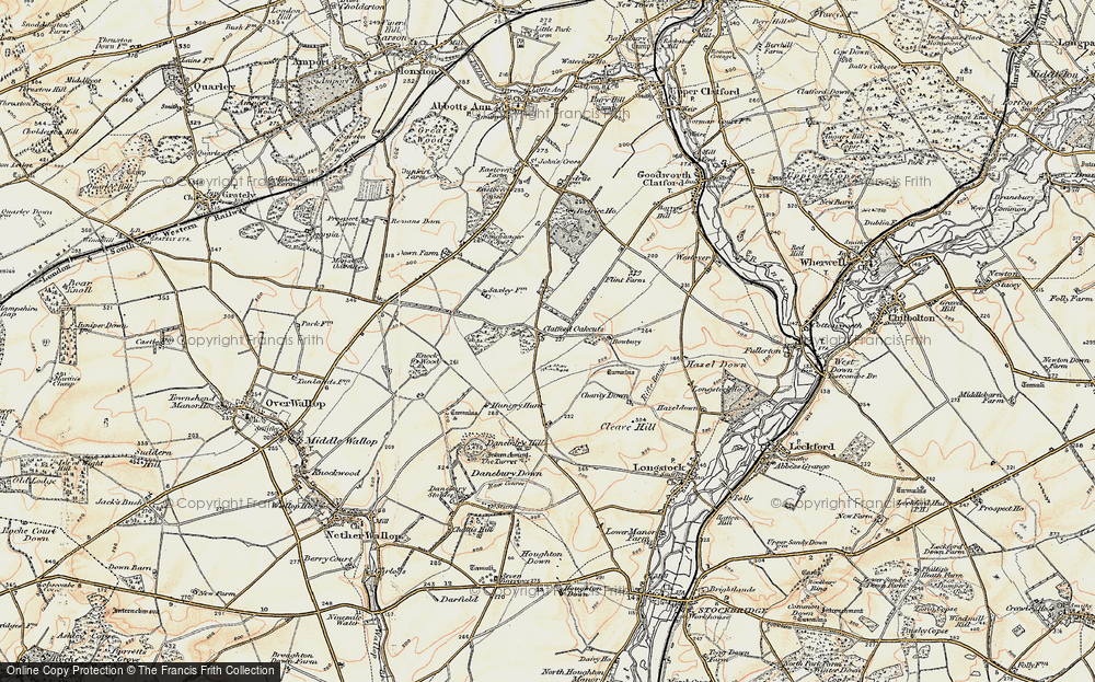 Old Map of Clatford Oakcuts, 1897-1900 in 1897-1900