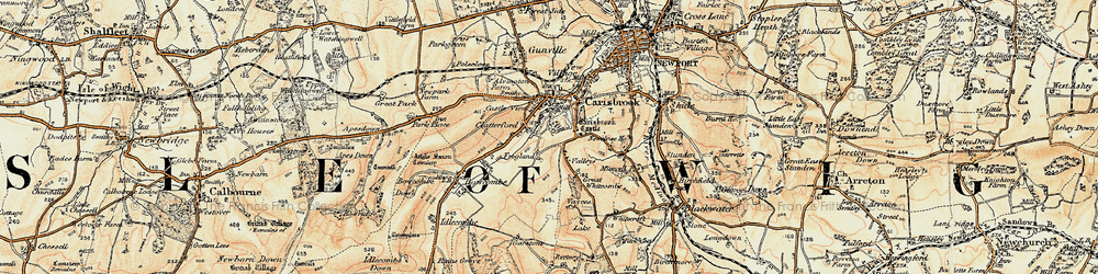 Old map of Clatterford in 1899-1909