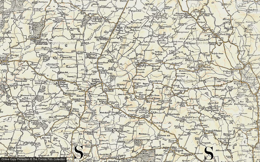 Old Map of Clatterford End, 1898 in 1898