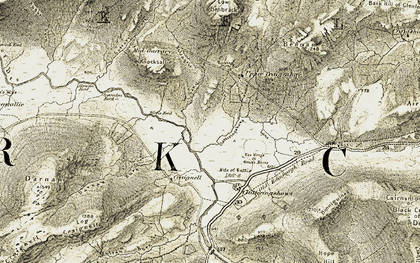 Old map of Bruce's Stone in 1904-1905