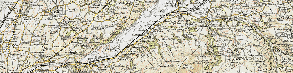 Old map of Claughton in 1903-1904