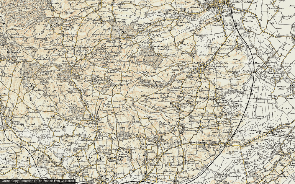 Old Map of Historic Map covering Yalway in 1898-1900