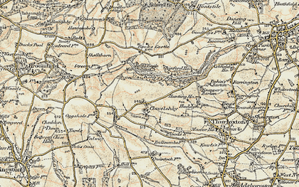 Old map of Clavelshay in 1898-1900