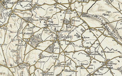 Old map of Claverley in 1902