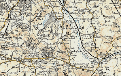Old map of Ty-Fry in 1899-1900