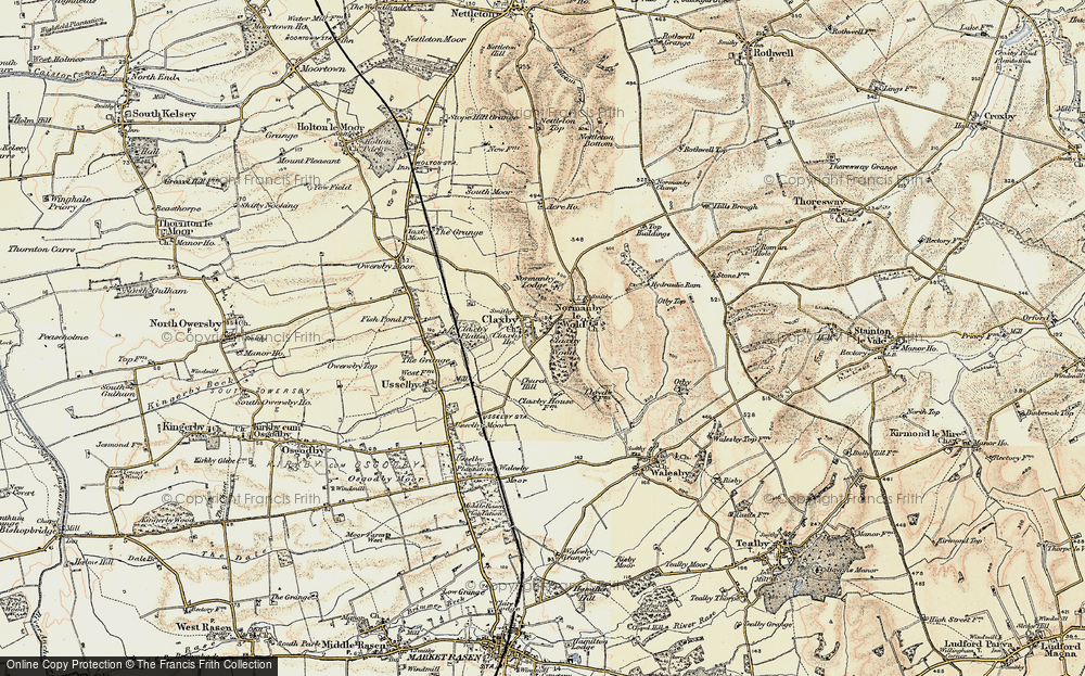 Old Map of Claxby, 1903-1908 in 1903-1908
