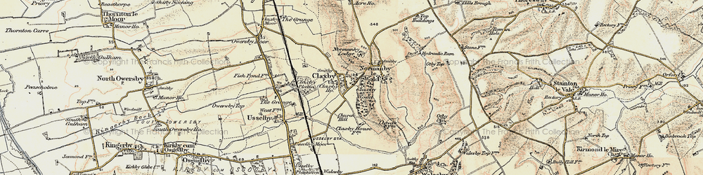 Old map of Claxby in 1903-1908