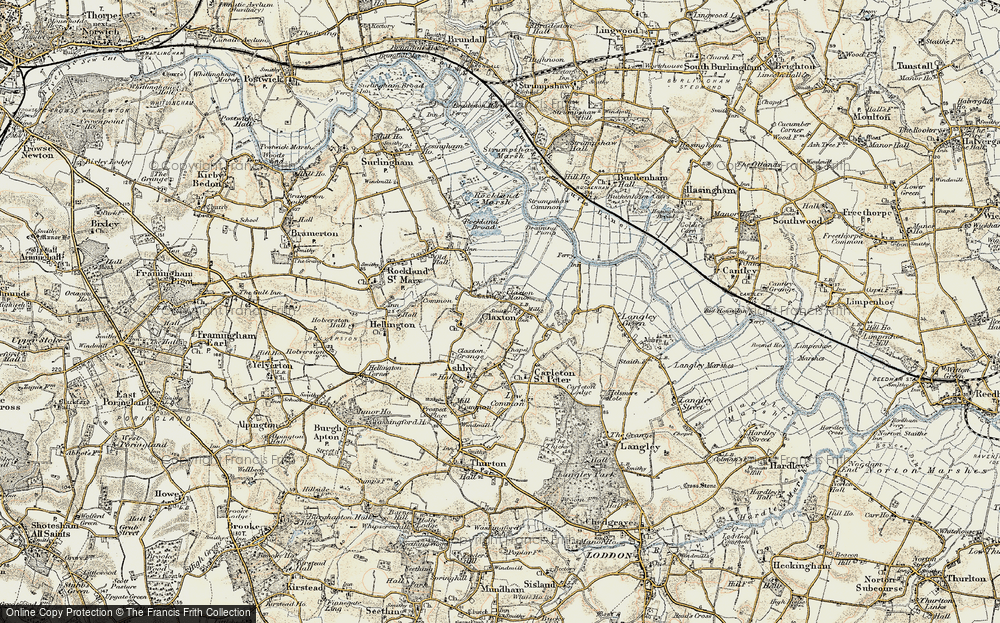 Old Map of Claxton, 1901-1902 in 1901-1902