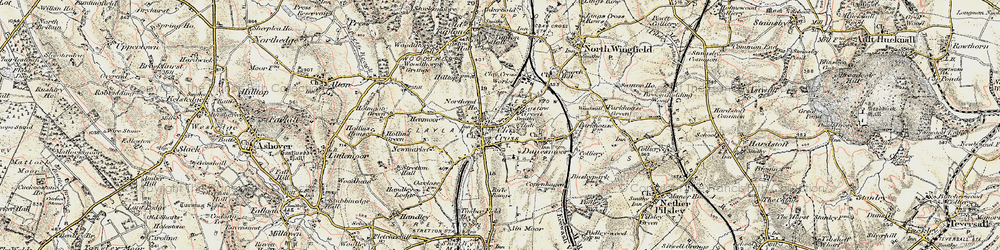 Old map of Clay Cross in 1902-1903
