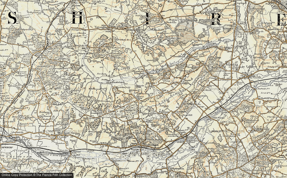 Old Map of Historic Map covering Bushnells Green in 1897-1900