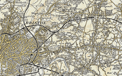 Old map of Clay Hill in 1899