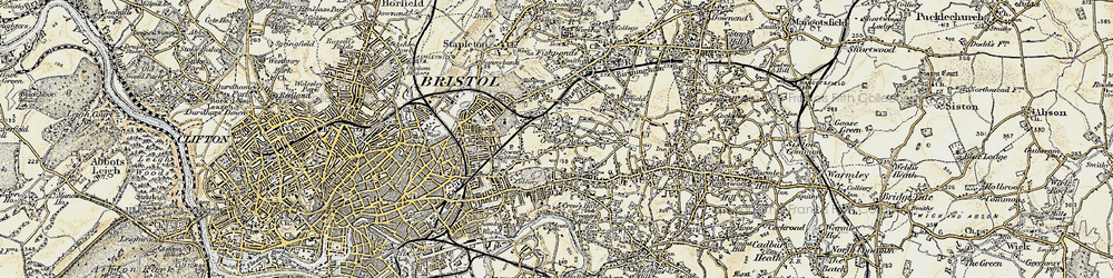 Old map of Clay Hill in 1899