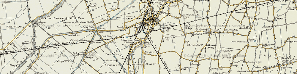 Old map of Clay Lake in 1901-1903
