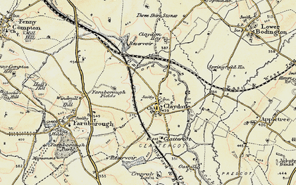 Old map of Claydon in 1898-1901