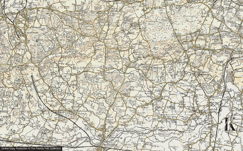 Old Map of Claygate, 1897-1898 in 1897-1898