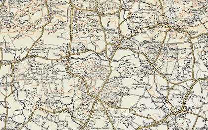 Old map of Claygate in 1897-1898