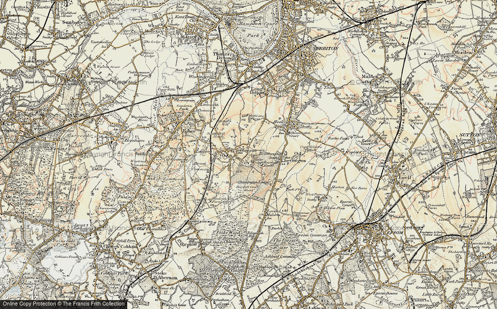 Old Map of Claygate, 1897-1909 in 1897-1909