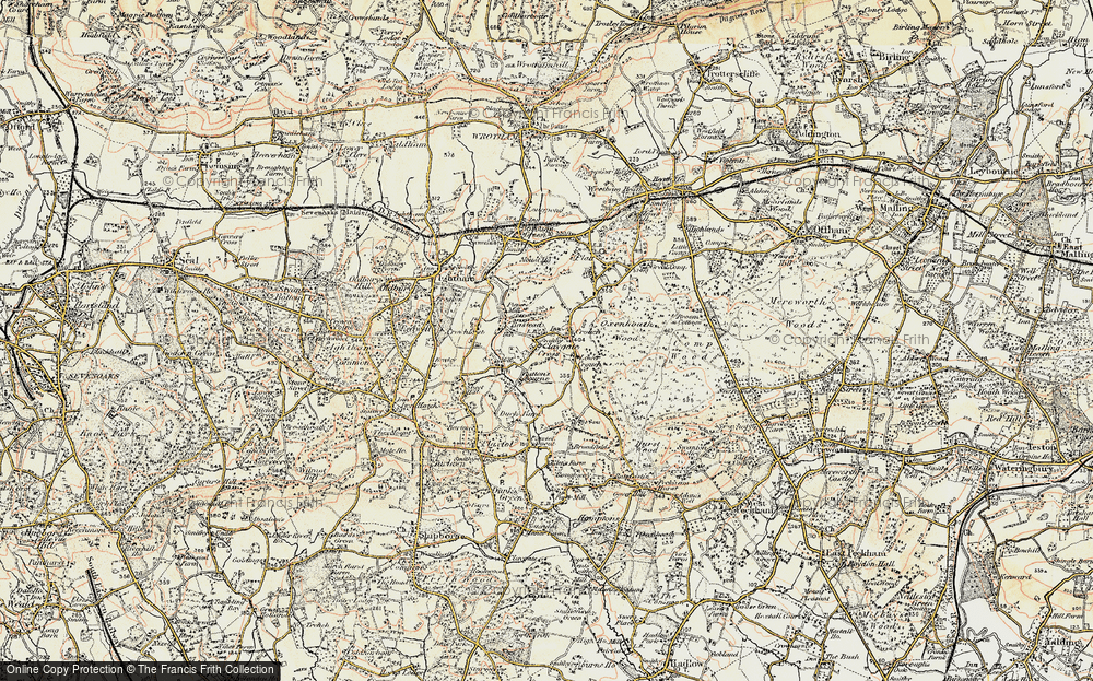 Old Map of Claygate Cross, 1897-1898 in 1897-1898