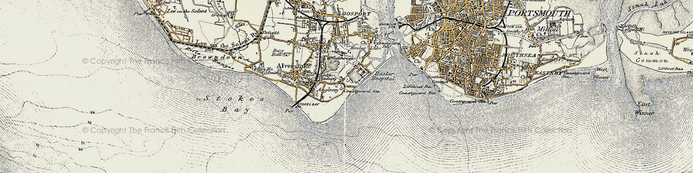 Old map of Fort Monckton in 1897-1899