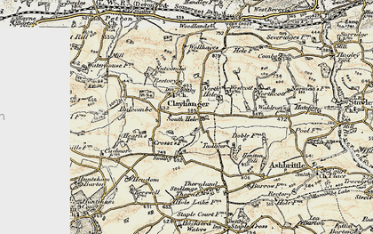 Old map of Clayhanger in 1898-1900