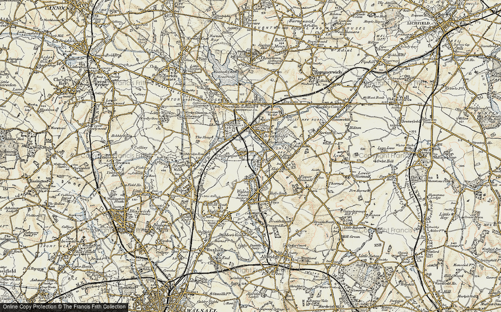 Old Map of Clayhanger, 1902 in 1902