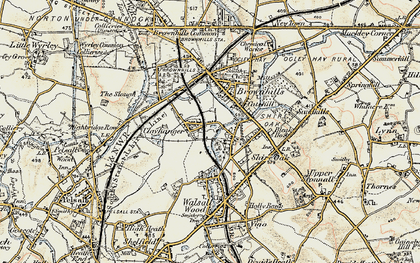 Old map of Clayhanger in 1902