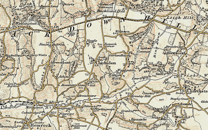 Old map of Clayhidon in 1898-1900