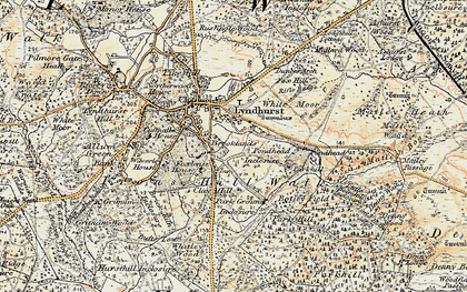 Old map of Clayhill in 1897-1909
