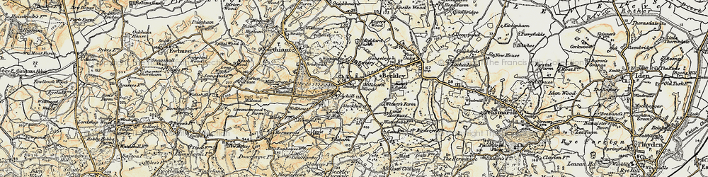 Old map of Clayhill in 1898