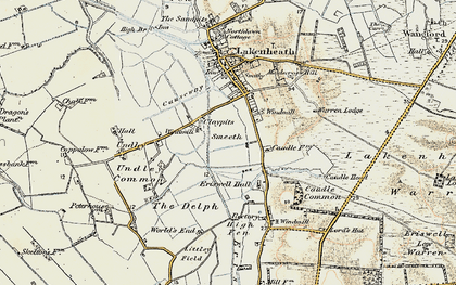 Old map of Claypits in 1901