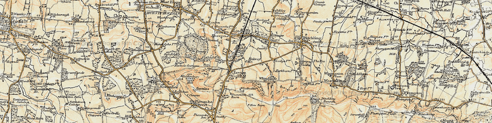 Old map of Clayton in 1898
