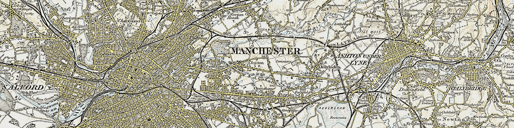 Old map of Clayton in 1903