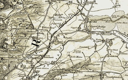Old map of Bruckley in 1906-1908