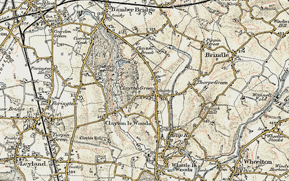 Old map of Clayton Green in 1903