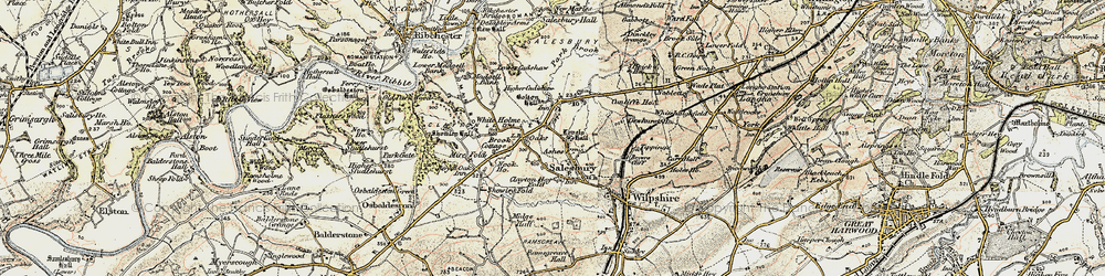 Old map of Clayton Le Dale in 1903