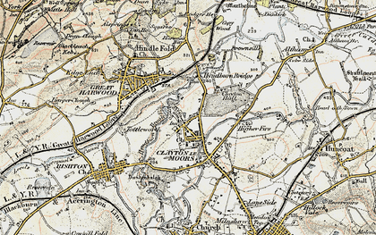 Old map of Clayton-Le-Moors in 1903