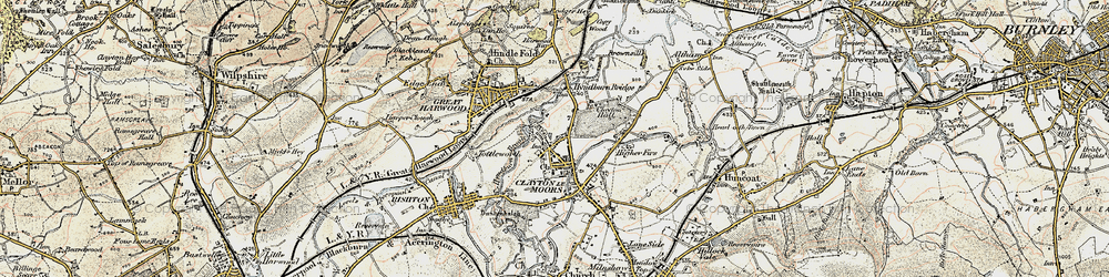 Old map of Clayton-Le-Moors in 1903
