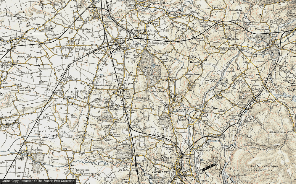Old Map of Clayton-le-Woods, 1903 in 1903