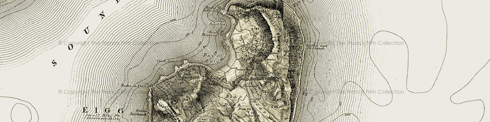 Old map of Bealach Clìth in 1906-1908