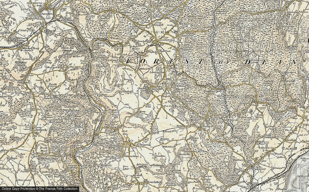 Old Map of Clearwell, 1899-1900 in 1899-1900