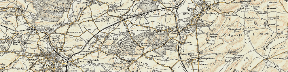 Old map of Black Dog Woods in 1898-1899