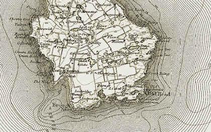 Old map of Barswick in 1911-1912