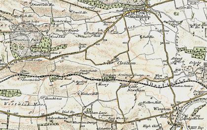 Old map of Cleatlam in 1903-1904