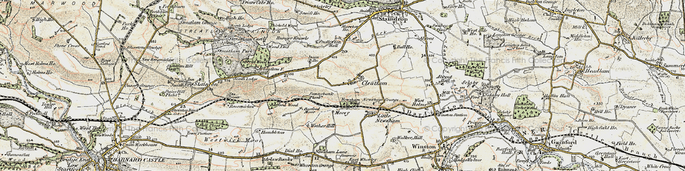 Old map of Cleatlam in 1903-1904