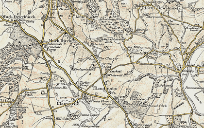 Old map of Whitewell Ho in 1899-1900