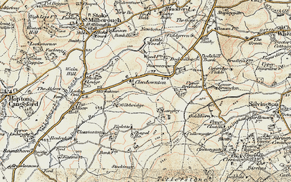 Old map of Cleedownton in 1901-1902