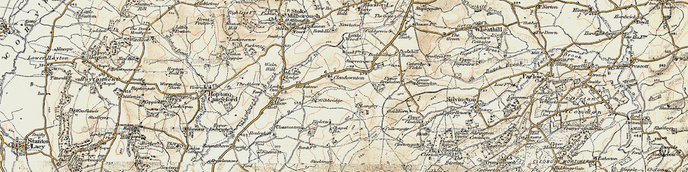 Old map of Cleedownton in 1901-1902