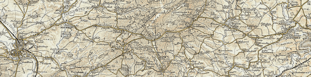 Old map of Cleehill in 1901-1902